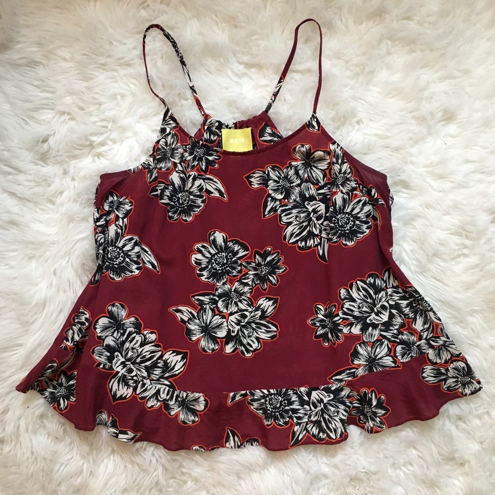 Maeve / Anthropologie Ruffle Racerback Tank